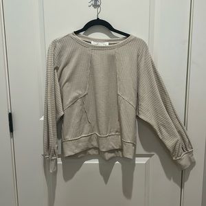 Size Medium Vintage Havana Tan stretchy sweater top